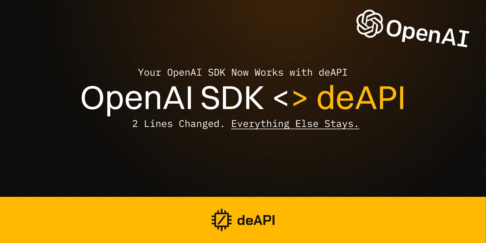 Use Your OpenAI SDK with deAPI