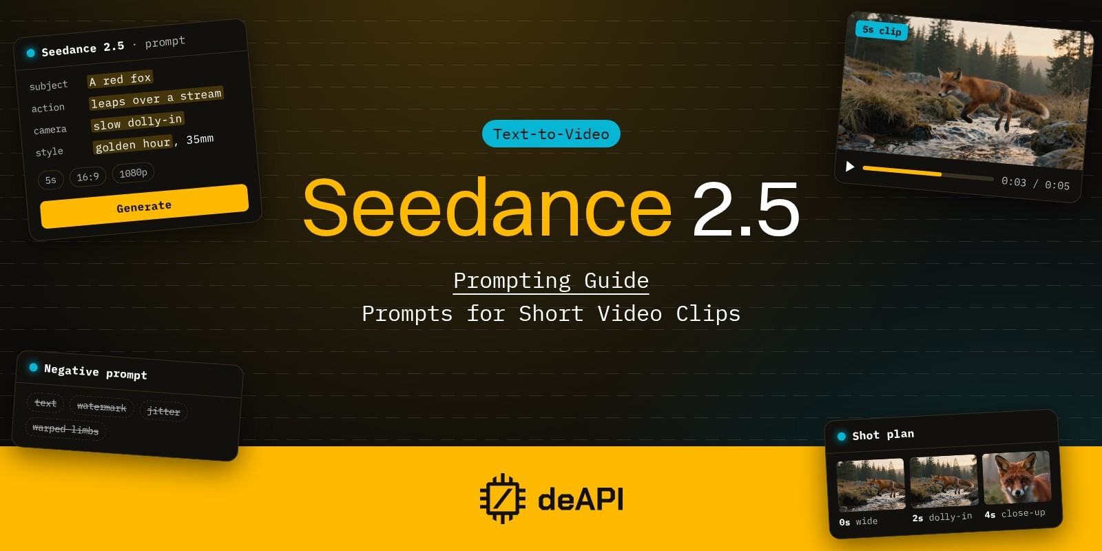 Seedance 2.5 Prompt Guide: How to Write Prompts for Short Video Clips